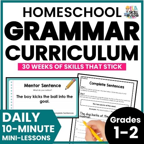 Homeschool Grades 1-2 Grammar Curriculum 1 Grades 1-2 Homeschool Grammar Curriculum