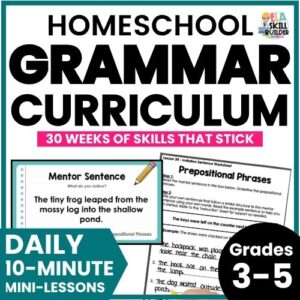Grades 3-5 Homeschool Grammar Curriculum