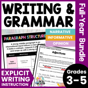 Grade 3-5 Writing & Grammar Curriculum