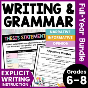 Grade 6-8 Writing & Grammar Curriculum