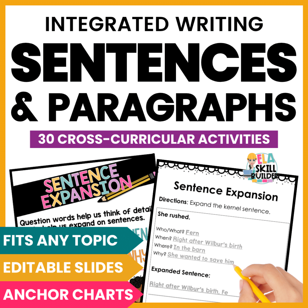Sentence and Paragraph Writing Activities