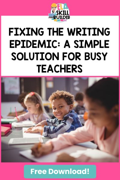Fixing the Writing Epidemic: A Simple Solution for Busy Teachers