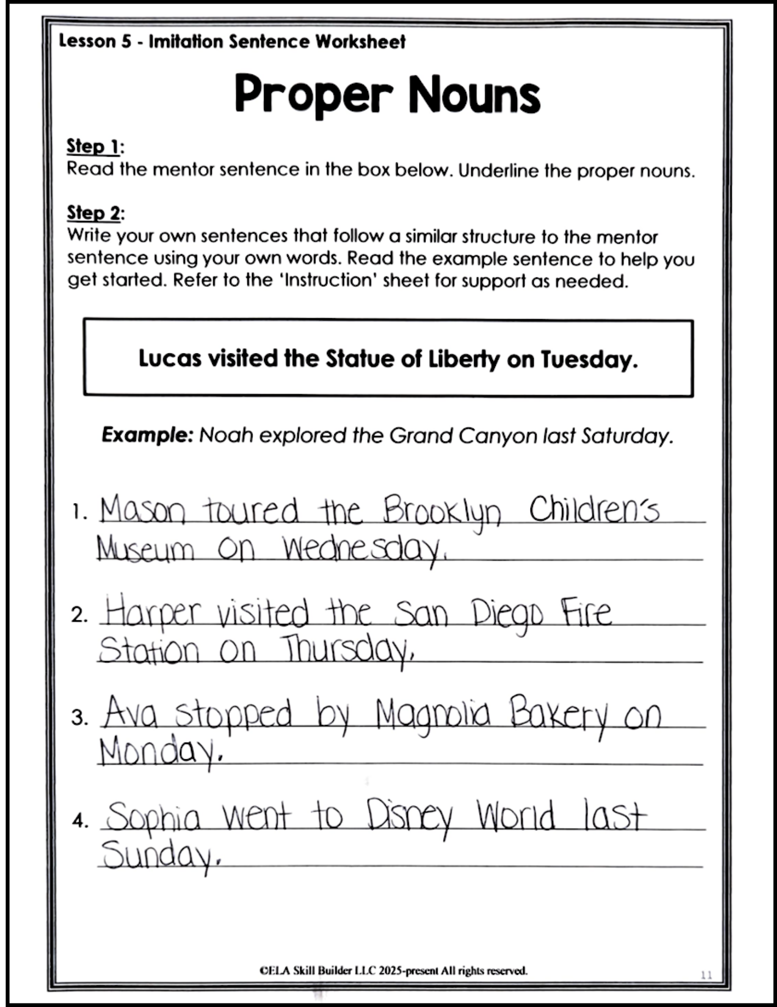 Grade 2 Homeschool Grammar Curriculum Workbook 7 Second Grade Homeschool Grammar Curriculum Sample