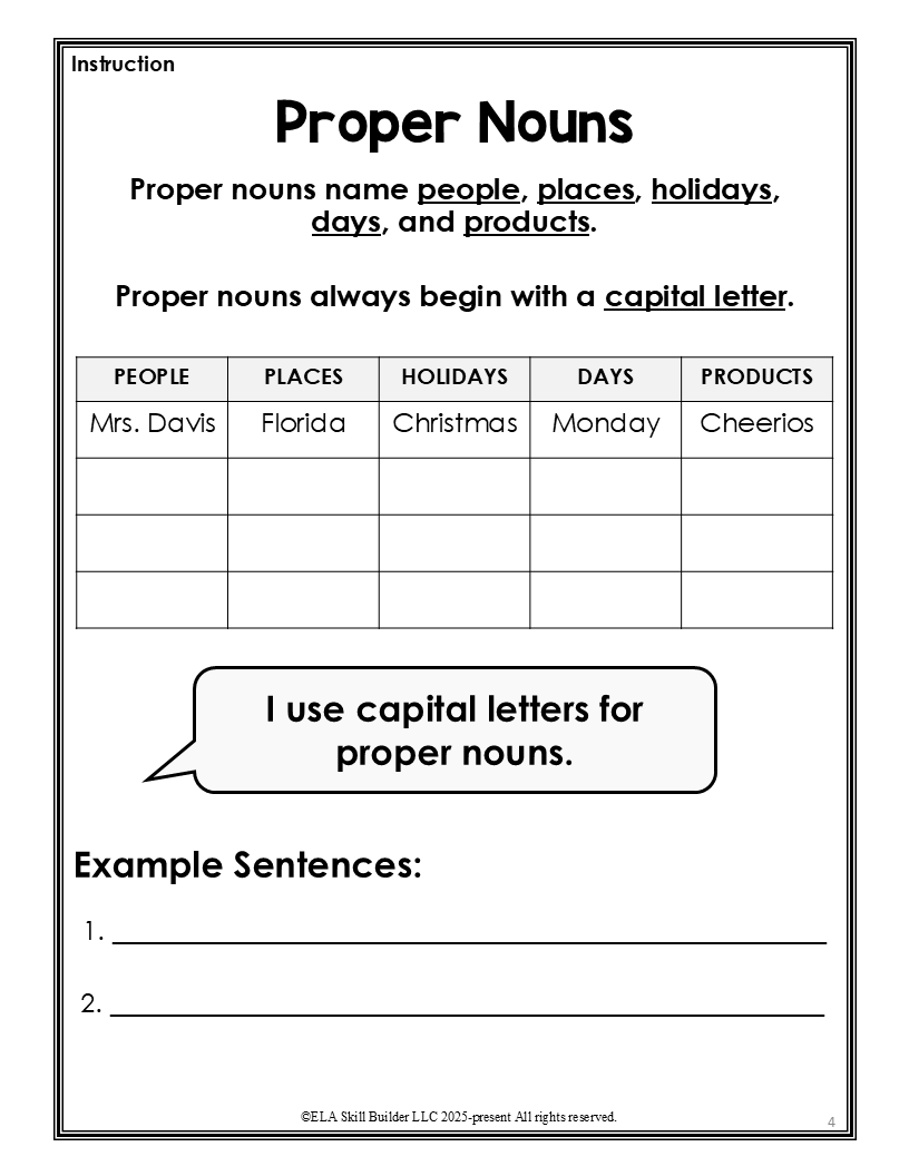 Grade 2 Homeschool Grammar Curriculum Workbook 4 Second Grade Homeschool Grammar Curriculum Sample