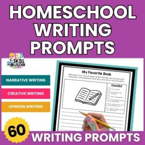 Homeschool writing prompts workbook