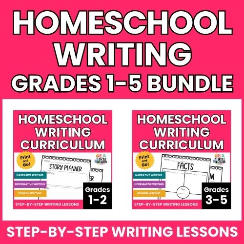 Homeschool Writing Curriculum for Grades 1-5 1 Homeschool Writing Curriculum for Grades 1-5