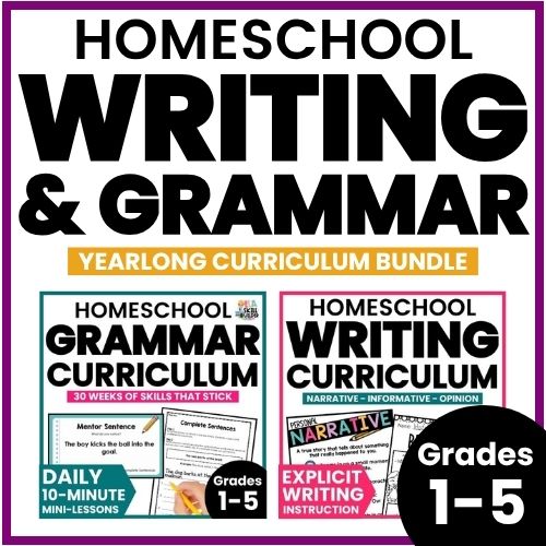 Homeschool Grades 1-5 Writing and Grammar Curriculum 1 Homeschool Writing and Grammar Curriculum Grades 1-5