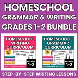 homeschool writing and grammar curriculum for 1st and 2nd grade