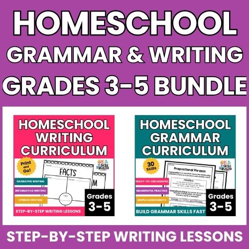 Homeschool Writing and Grammar Curriculum for Grades 3-5 1 homeschool writing and grammar curriculum 3rd 4th 5th grade