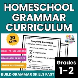 Homeschool Grammar Curriculum for 1st and 2nd Grade