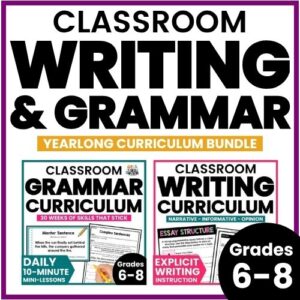 Middle school Writing & Grammar Curriculum