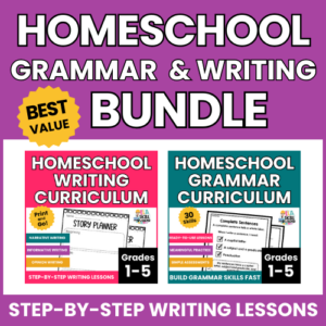 Homeschool Writing and Grammar Curriculum Grades 1-5