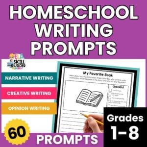 Homeschool Writing Prompts for Grades 1-8