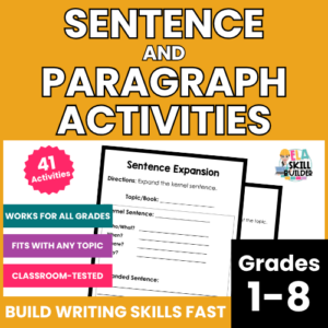 Sentence and Paragraph Writing Activities